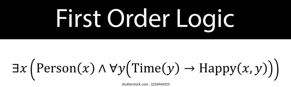 
First Order Logic Equation Formula in Vector Illustration