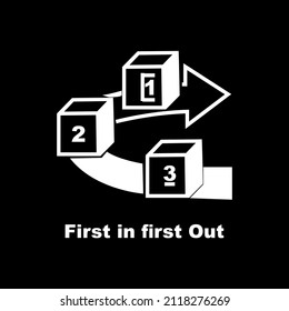 First in first out icon