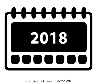 First page of 2018 Calendar. Simple vector icon