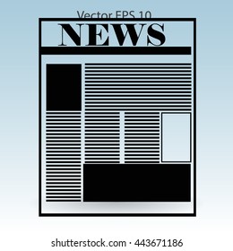 First page news vector picture