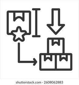 First Pass Yield Outline Icon Vector Illustration