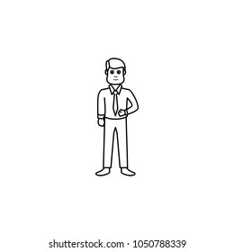 the first period of maturity of men icon. Element of generation icon for mobile concept and web apps. Thin line  icon for website design and development, app development on white background
