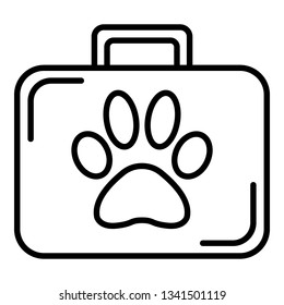 First pet aid kit icon. Outline first pet aid kit vector icon for web design isolated on white background