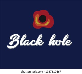 first picture of black hole with blue background