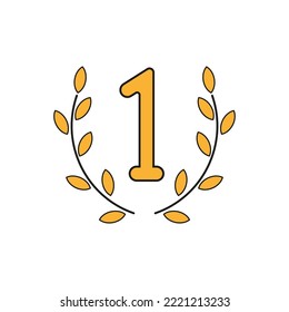 first place. Award ceremony background. Vector illustration. stock image. 