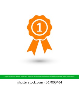 First place award, first icon. One of set web icons