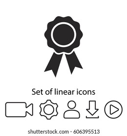 First place award icon. One of set web icons