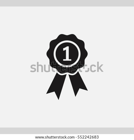 First place award, first icon. One of set web icons