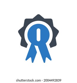 First place badge icon. Vector EPS file.