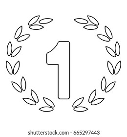 First place black icon .