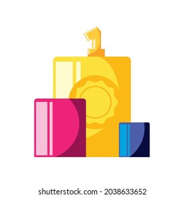 first place competition icon isolated