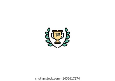 First place concept icon in trendy flat style isolated on white background. First place concept symbol. Vector illustration