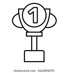 Icono de la taza del primer lugar en el Vector blanco del fondo
Icono de Vector