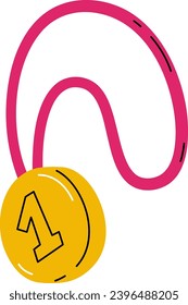 First Place Gold Medal Vector Illustration