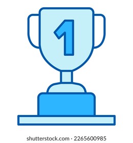 First place golf winner cup - icon, illustration on white background, similar style