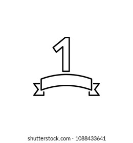 first place icon. Element of success and awards for mobile concept and web apps. Detailed first place icon can be used for web and mobile. Premium icon on white background