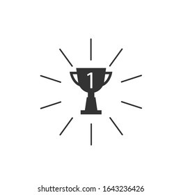 First place icon on white. Modern flat design vector icon