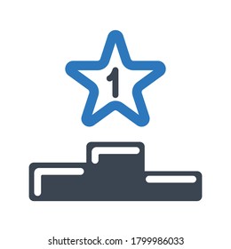 First place icon (vector illustration)