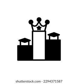 First Place icon in vector. Illustration