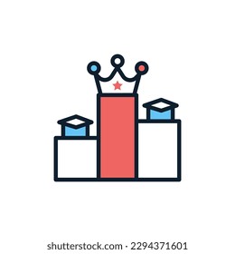 Icono de primer lugar en vector. Ilustración