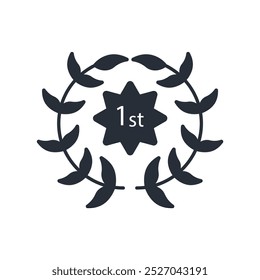First place icon. vector.Editable stroke.linear style sign for use web design,logo.Symbol illustration.