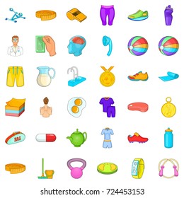 First place icons set. Cartoon style of 36 first place vector icons for web isolated on white background