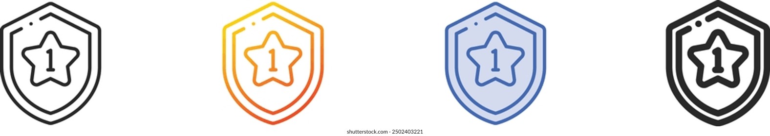 first place icon.Thin Linear, Gradient, Blue Stroke and bold Style Design Isolated On White Background