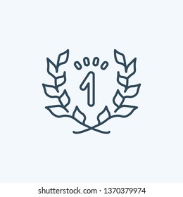 First place, laurel, vector illustration