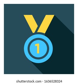 first place medal flat vector icon - ui icon vector