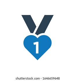 icono vectorial de glifo de primer lugar - vectorial de icono ui