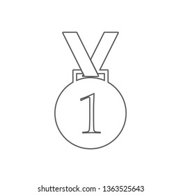 first place medal icon. Element of Sport for mobile concept and web apps icon. Outline, thin line icon for website design and development, app development