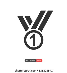 First place medal icon. Vector illustration eps 10