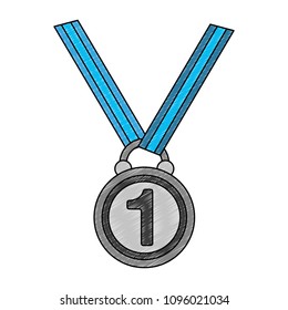 First place medal scribble
