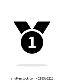 First place medal simple icon on white background. Vector illustration.