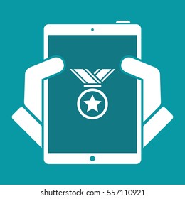 First place medal - Vector web icon