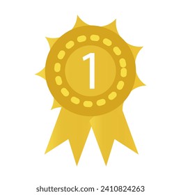 First place prize line icon. Award, winning, victory, luck, medal, money, game, cup, competition, surprise, bonus. Vector icon for business and advertising