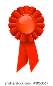 Cinta roja en primer lugar, vector
