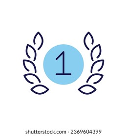 First Place related vector icon. Isolated on white background. Vector illustration