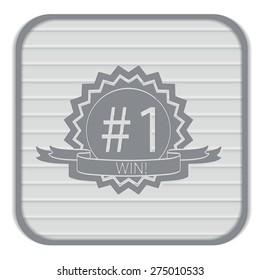 first place ribbon rosette icon. victory icon