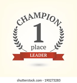 First place sign
