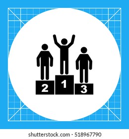 First Place and Three Winners Icon