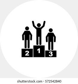 First Place and Three Winners Icon