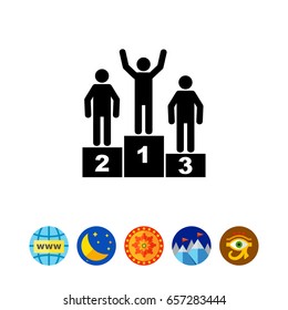 First Place and Three Winners Icon