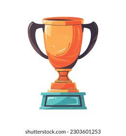 First place trophy over white