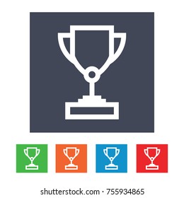 First Place Trophy Vector Icon