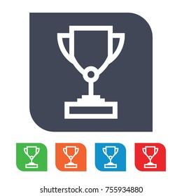 First Place Trophy Vector Icon