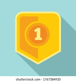 Icono de videojuego de primer lugar. Ilustración plana del icono vectorial del videojuego de primer lugar para el diseño web
