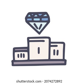 primer sitio web color vectorial doodle simple icono