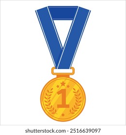 first place winner gold medal, gold medal with number one
