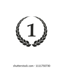 First place.Laurel wreath